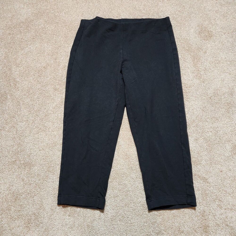 PureJill J. Jill Pants Women M Black Mid Rise Slim Leg Cropped Casual